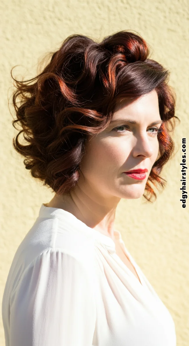 8. Chin-Length Layered Bob | Layered Bob Hairstyles For Women Over 50 With Fine Hair