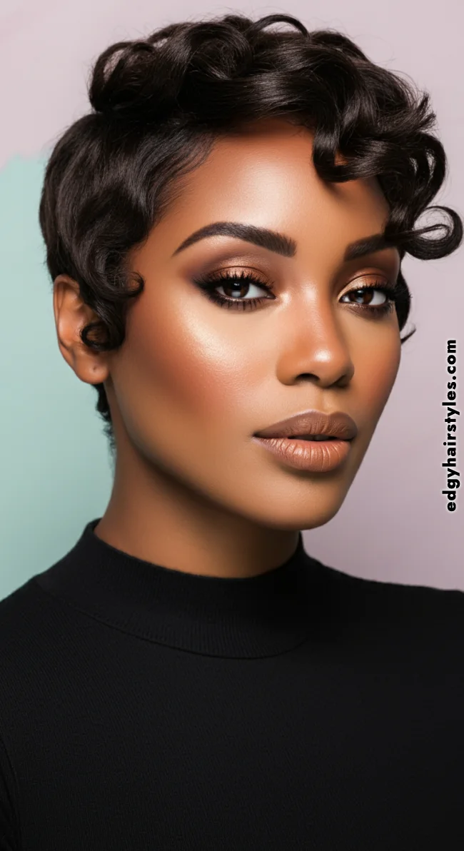 2. Finger Waves | 10 Hottest Short Hairstyles For Black Women