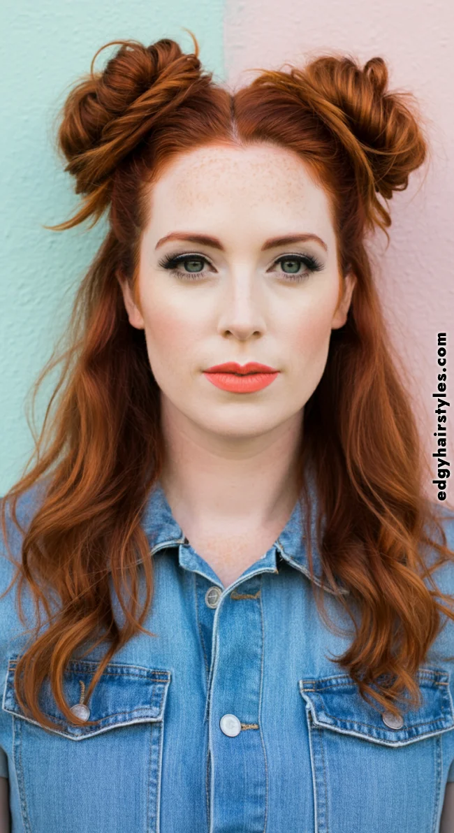 9. Double Half Buns | Half Bun: Universally Loved As A Style Craze