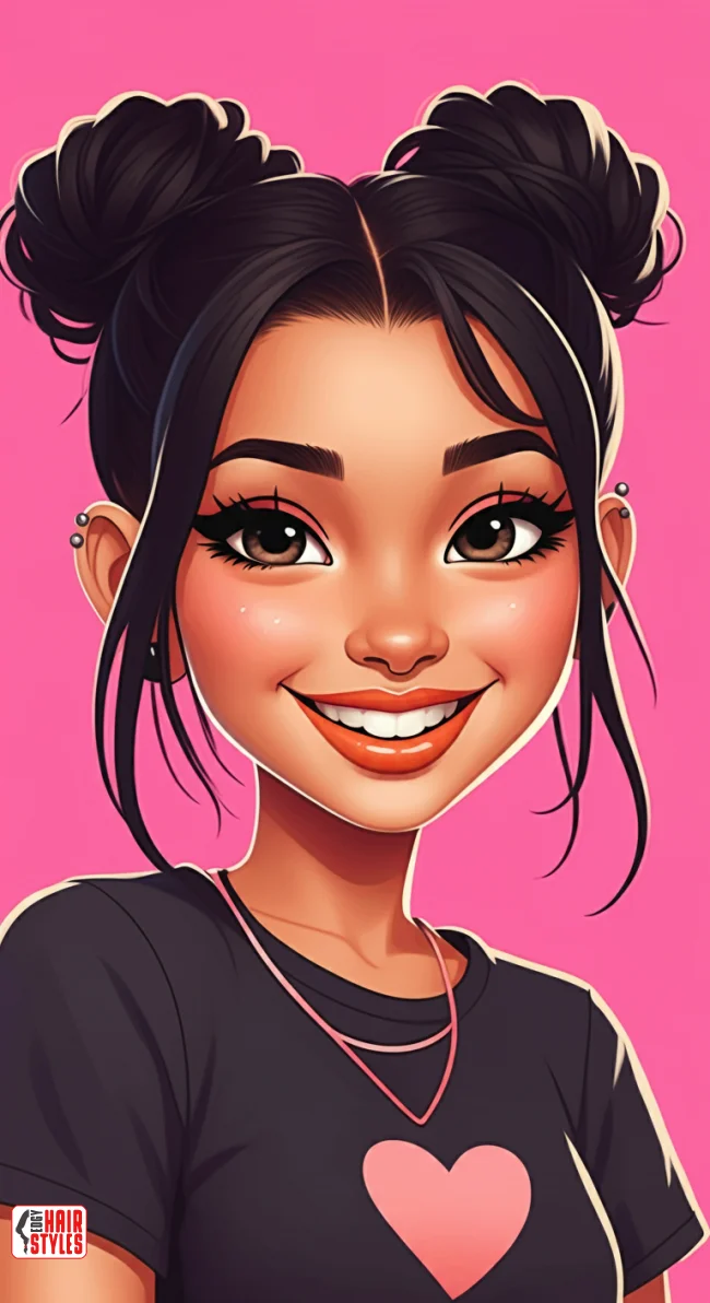 3. Half-Up Space Buns | 9 Cute And Easy Kids Hairstyles For Girls