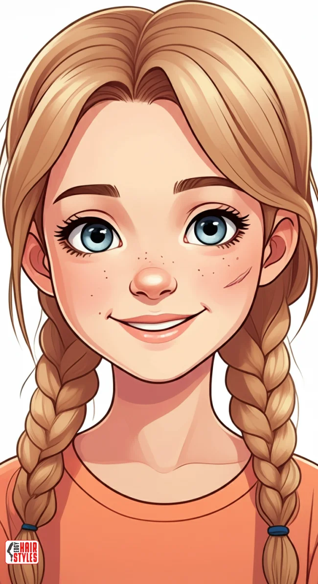 2. Double Braided Pigtails | 9 Cute And Easy Kids Hairstyles For Girls