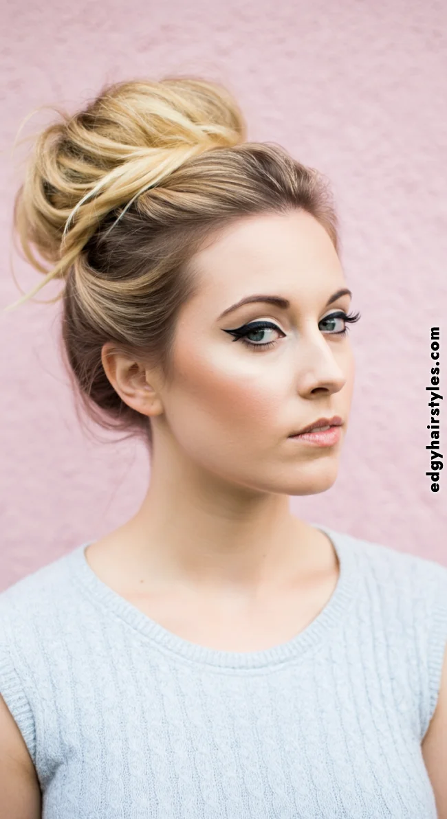 8. Twisted Crown Messy Bun | Perfect Messy Bun Ideas In A Short Time - Hairstyle Trick