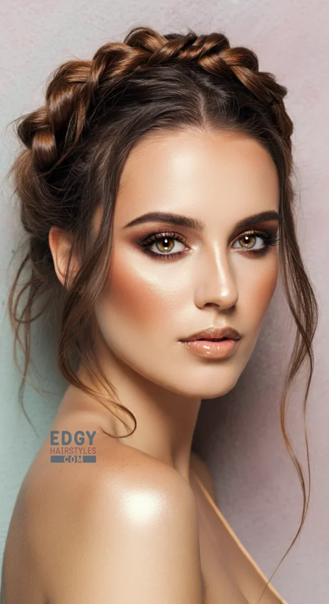 8. Braided Crown for Square Faces | Haircut Ideas Tailored To Your Face Shape: Top Trending Hairstyles For Women In 2025