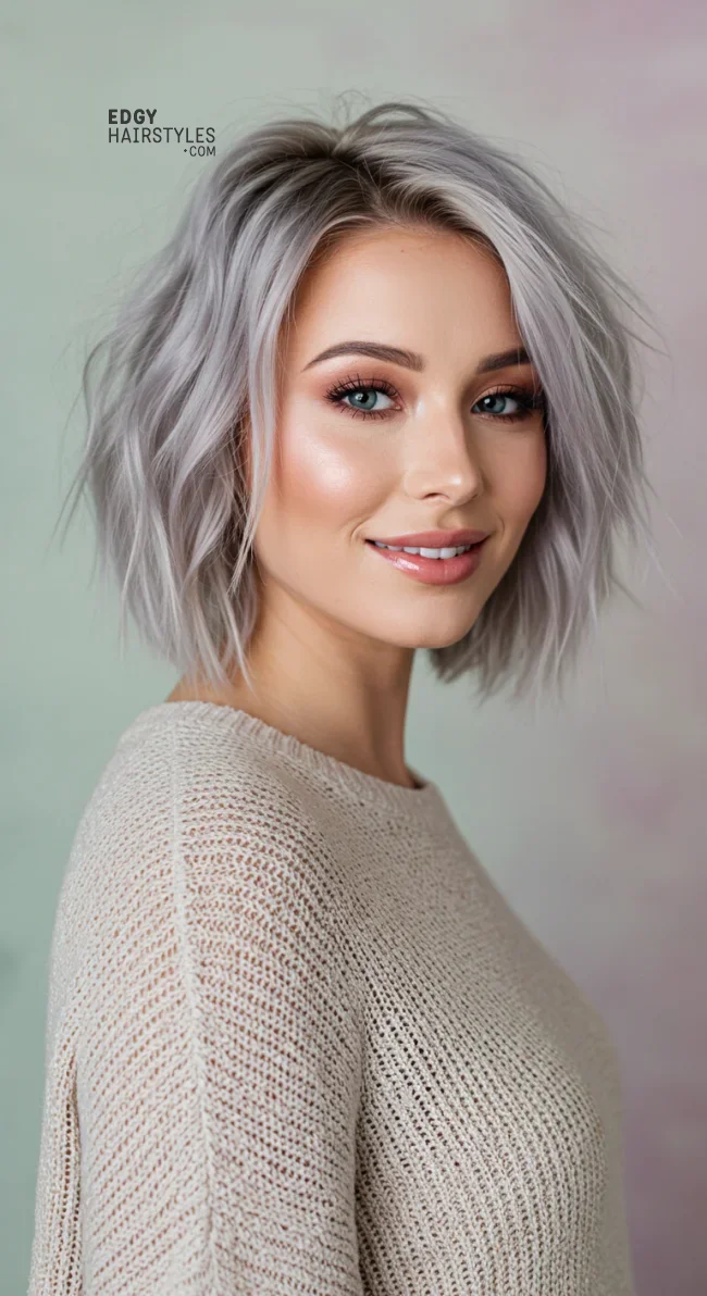 8. Shaggy Bob | 10 Stylish Bob Haircuts For Women With Oval Faces