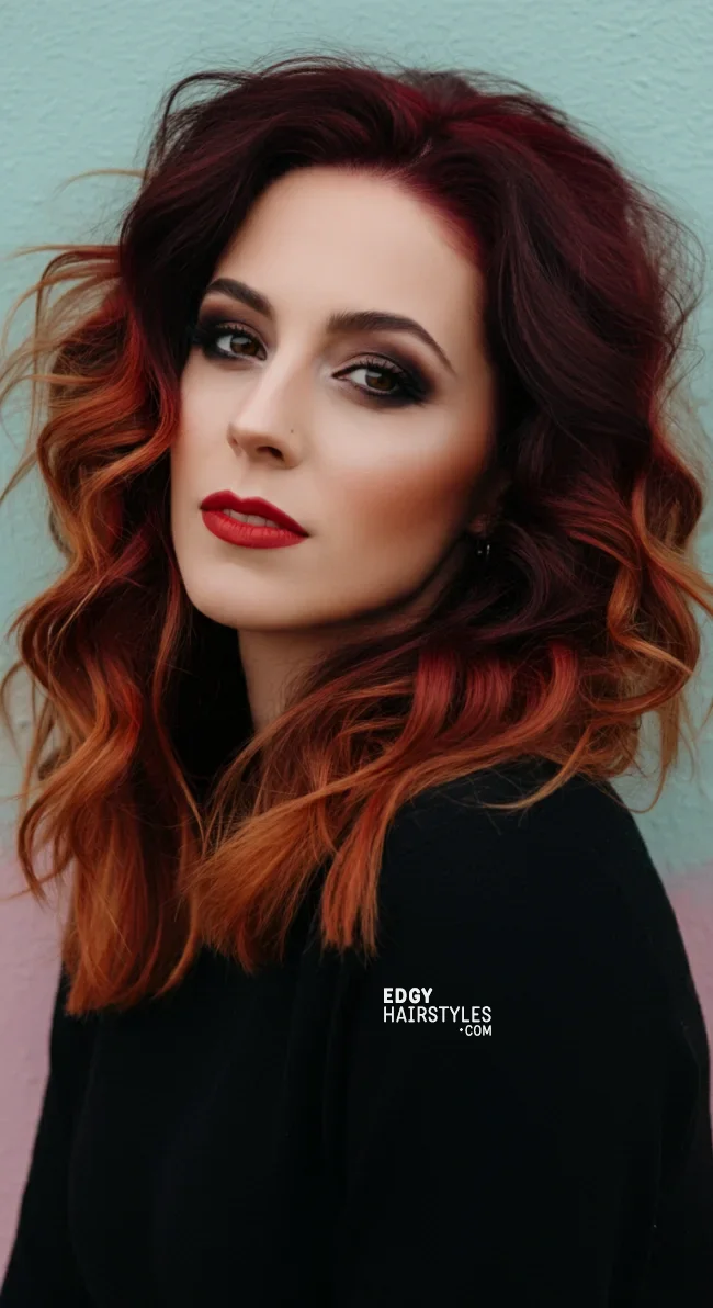 6. Cherry Cola Ombre | 10 Majestic Ombre Winter Hair Colors Not To Miss