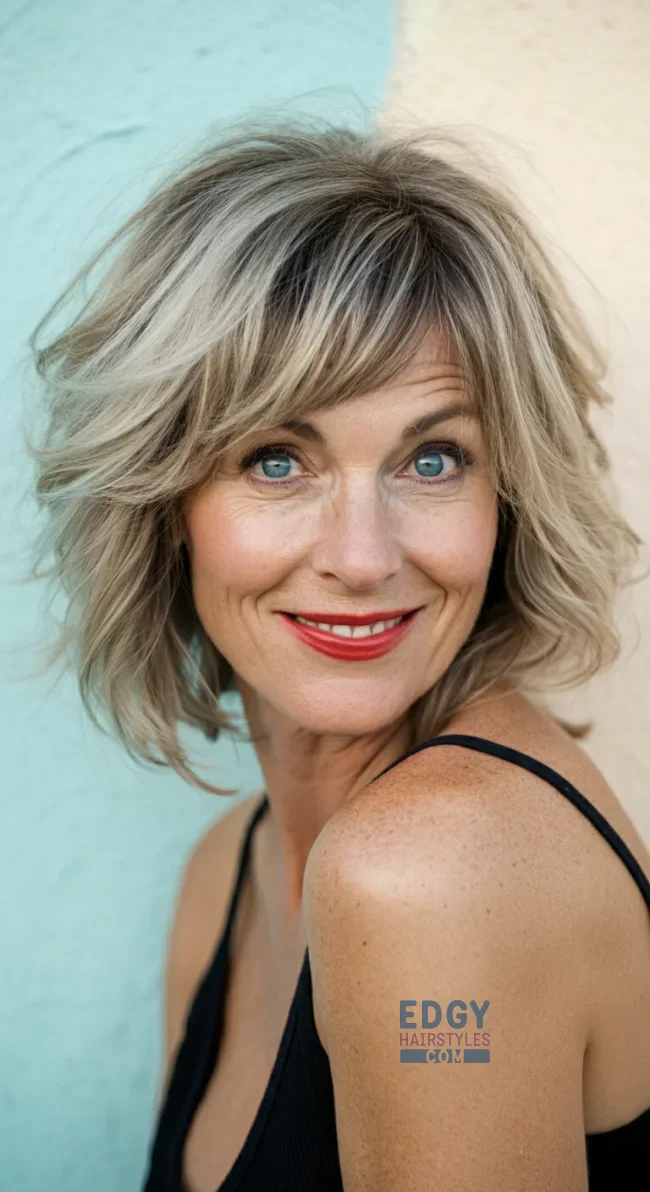 6. Shoulder-Length Shag | 10 Trendy Hairstyles For Older Women To Spice Up Their Look