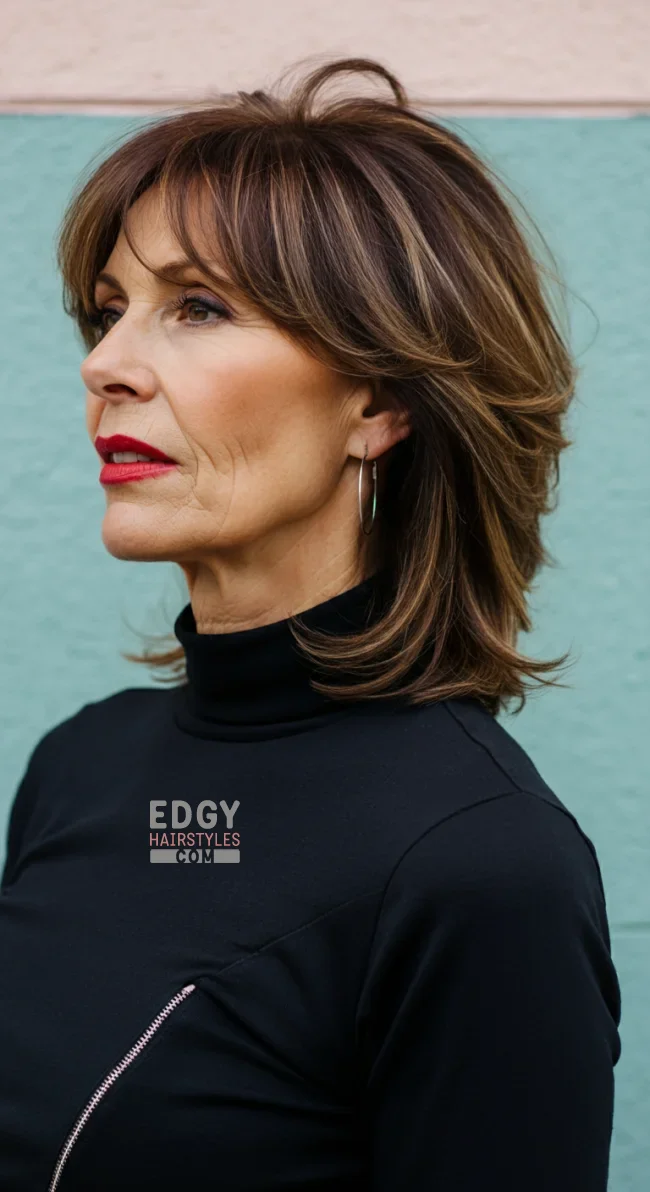 4. Feathered Layers | 10 Trendy Hairstyles For Older Women To Spice Up Their Look