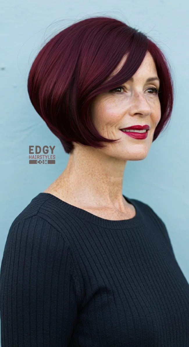 5. Sleek Chin-Length Bob | 10 Trendy Hairstyles For Older Women To Spice Up Their Look