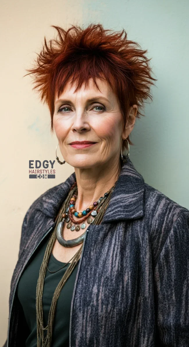 9. Short Spiky Hair | 10 Trendy Hairstyles For Older Women To Spice Up Their Look