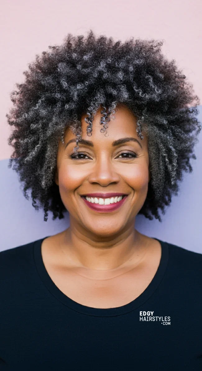 5. Tightly Coiled Afro | 6 Сurly Hairstyles For Women Over 60 To Flaunt Your Texture
