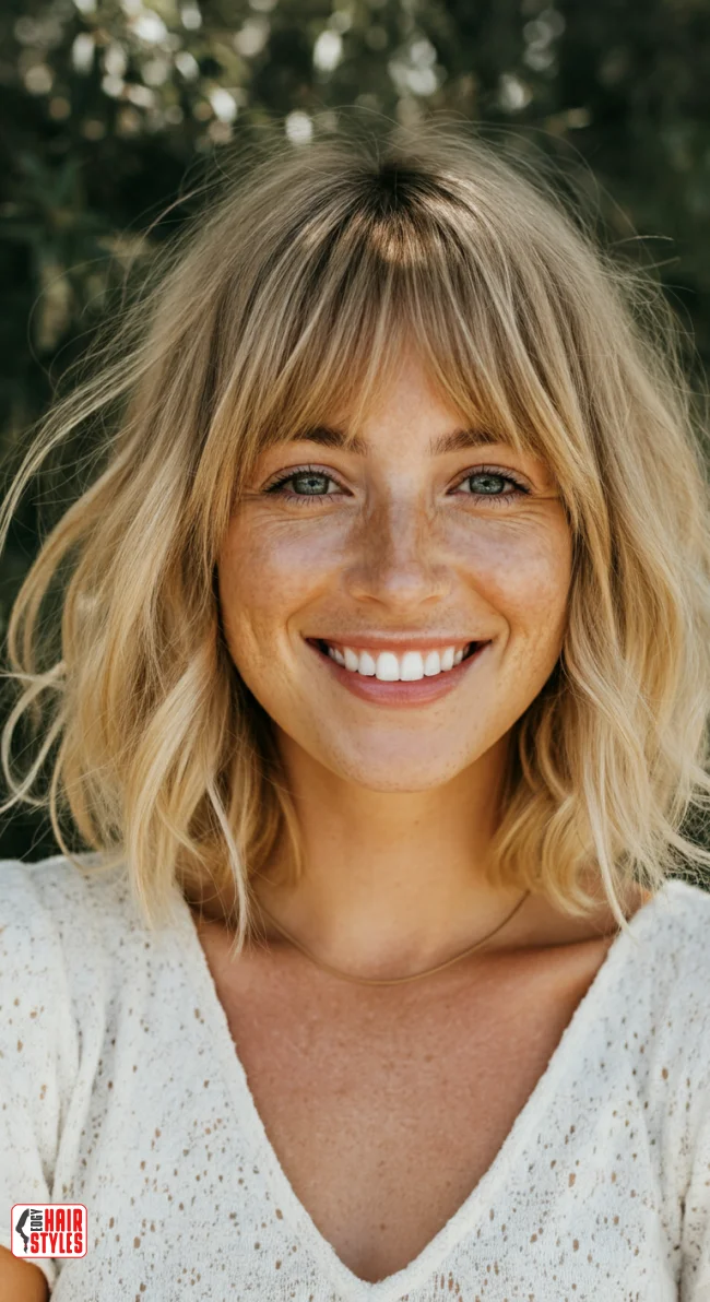 6. Shaggy Bob with Curtain Bangs | 10 Mind-Blowing Short Hairstyles For Fine Hair