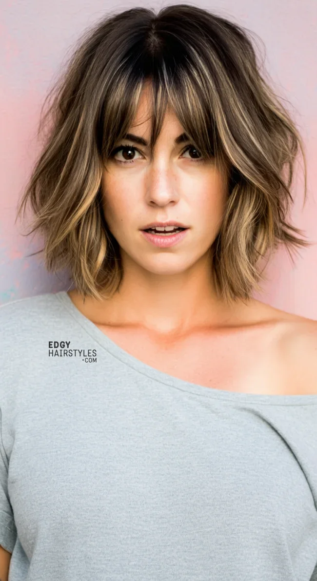 6. Curtain Bangs with a Short Lob | 10 Hottest Short Haircuts For Women In 2024