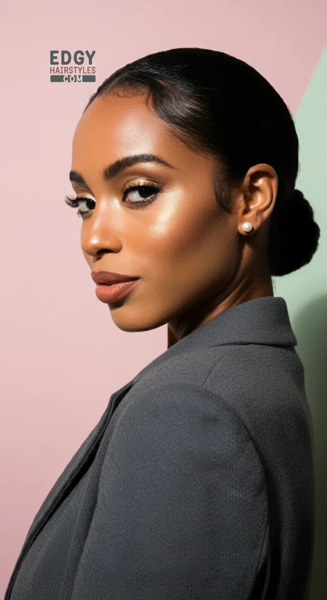 5. Sleek Low Bun | 10 Quick And Stylish Hairstyles For Black Women