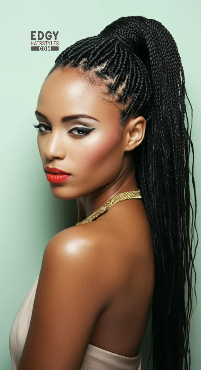 3. Cornrow Ponytail | 10 Quick And Stylish Hairstyles For Black Women