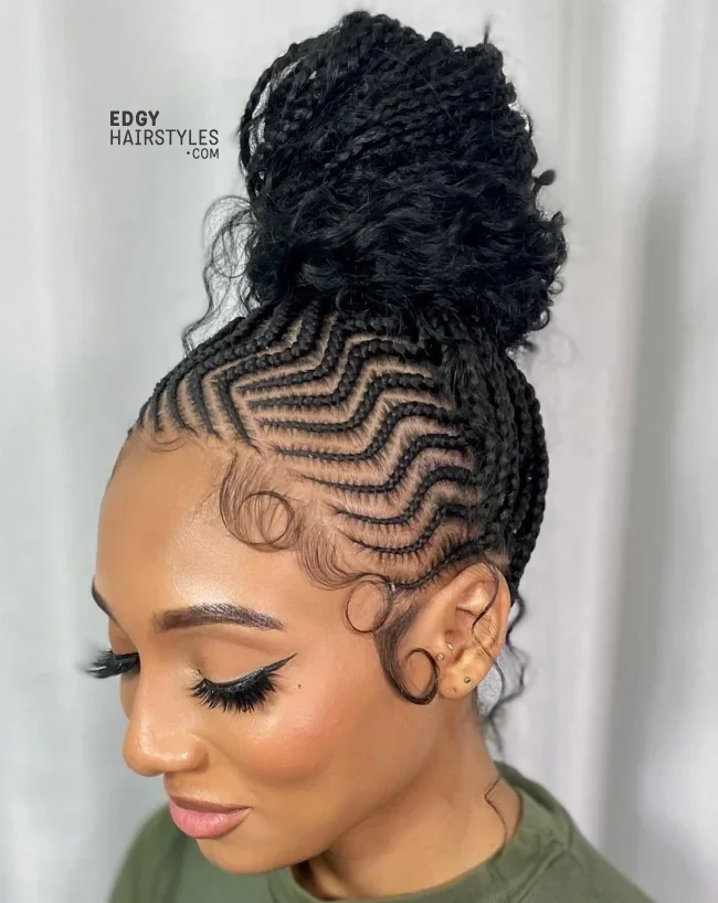 4. Zigzag Part Goddess Braids | 10 Goddess Braid Looks For A Full And Textured Style