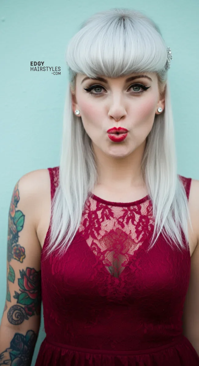 7. Sleek Straight Hair with Middle Part | Top 8 Bridesmaid Hairstyles For Every Hair Type