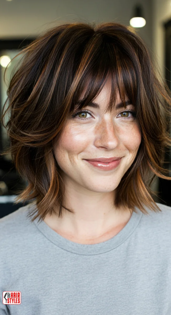 7. Shaggy Layers with Curtain Bangs | Hairstyle Trends: A Comprehensive Guide For The Latest Hair Fashion