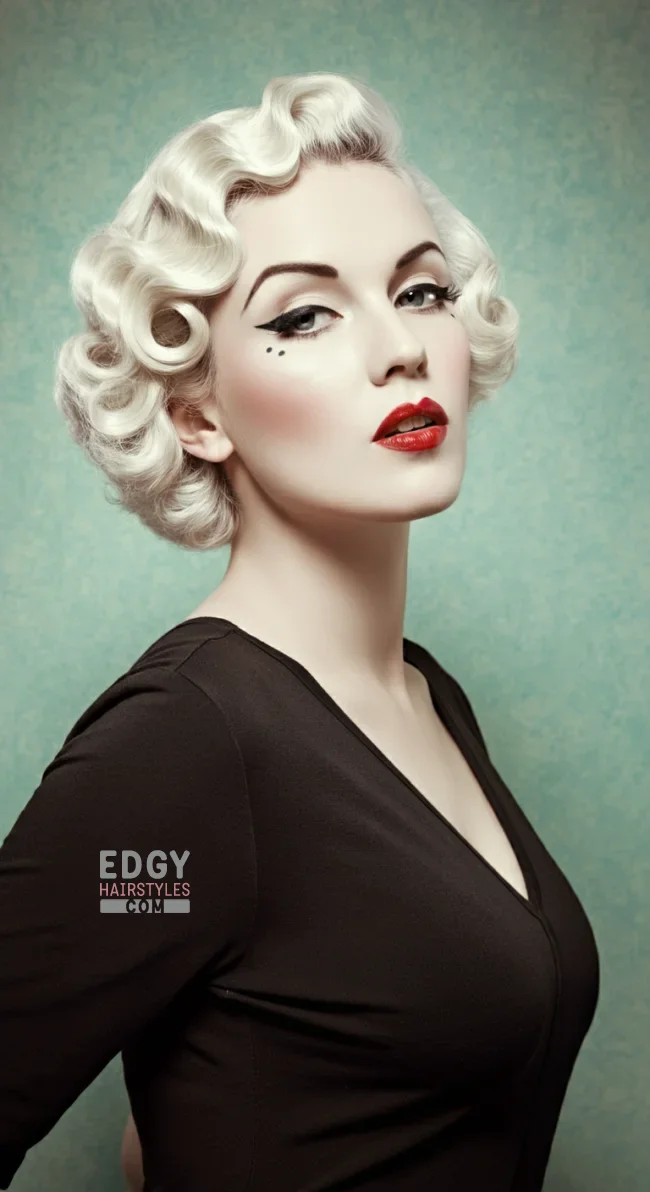 9. Short Retro Waves | 10 Ritzy Female Looks With Short Haircuts For Oval Faces
