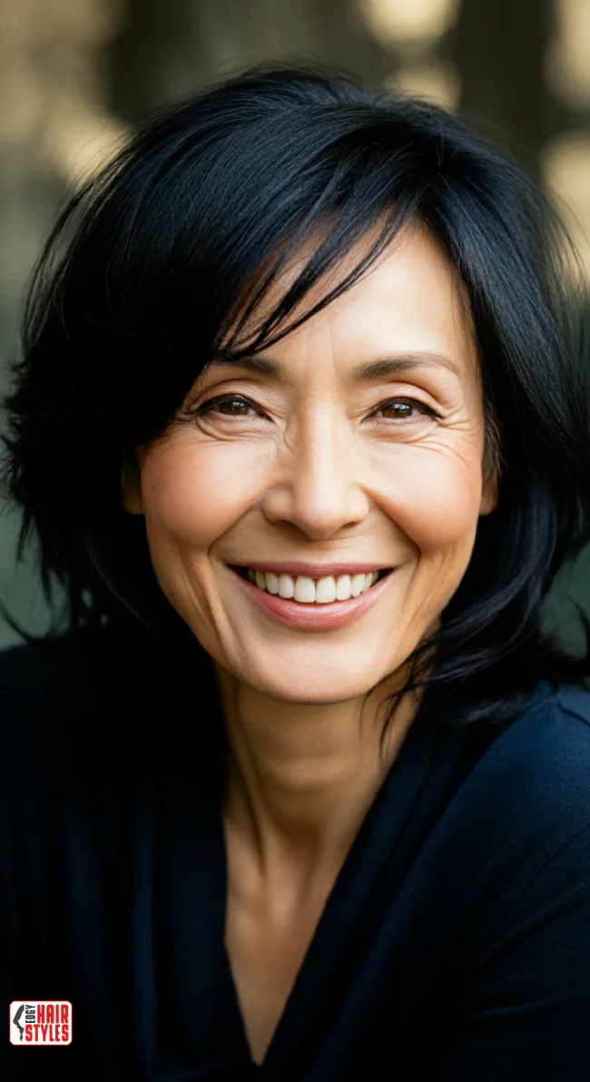 6. Side-Swept Layers | 10 Long Hairstyles For Women Over 50