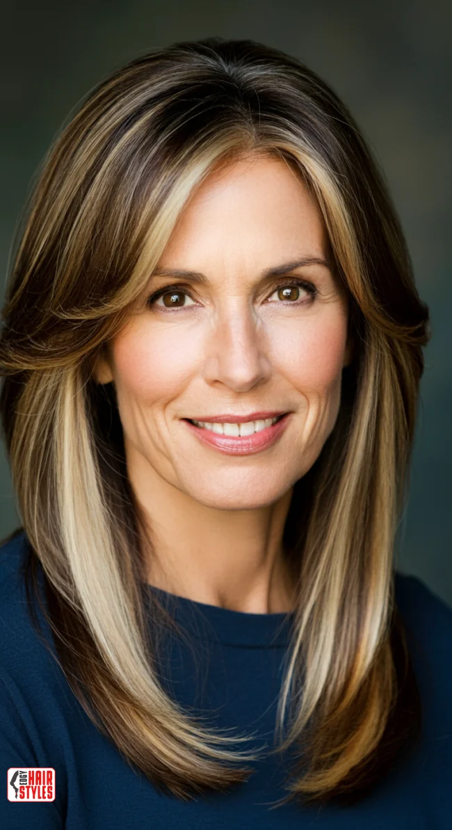 8. Long Layers with Highlights | 10 Long Hairstyles For Women Over 50