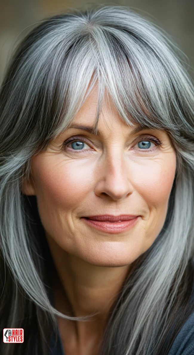 10. Long Shag with Wispy Bangs | 10 Long Hairstyles For Women Over 50