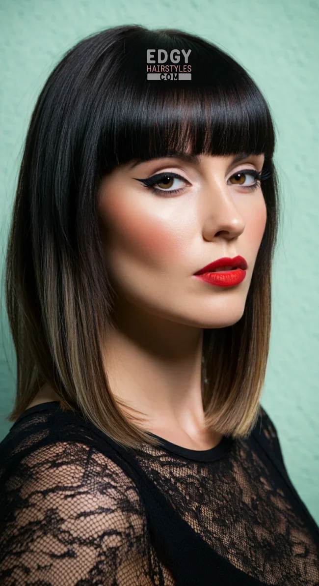 8. Blunt Bangs for Square Faces | Haircut Suggestions For Your Face Shape